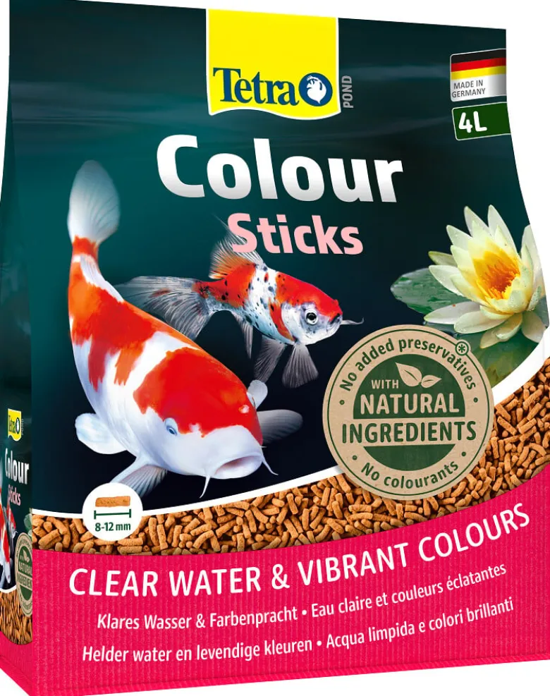 TETRA Pond Colour Sticks 4l Mangime completo per pesci da laghetto dai colori brillanti