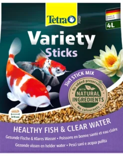 TETRA Pond Variety Sticks 4l Mix completo per pesci da laghetto a base di tre diversi tipi di stick