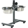 TRIXIE Bar per cani in metallo con ciotole in acciaio inox 2X1.8 l