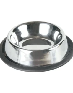TRIXIE Ciotola in acciaio inox con bordo in gomma 0,2l
