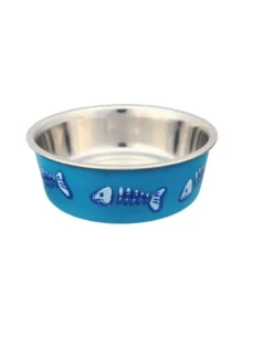 TRIXIE Ciotola in metallo con rivestimento in plastica 0,3 l / 12 cm