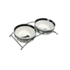 TRIXIE Set di ciotole in ceramica/metallo 2 x 0.25 l / 13 cm