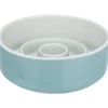 TRIXIE Slow Feeding Ciotola in ceramica grigio/blu 0,45 l