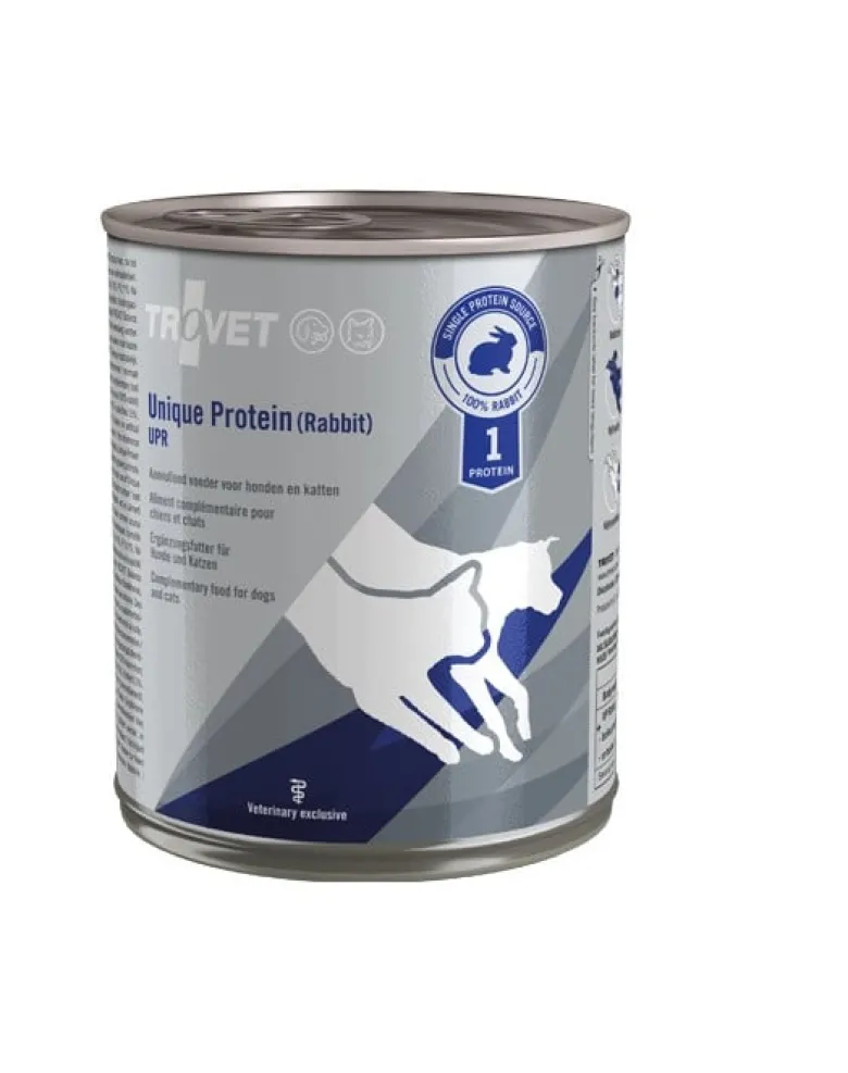 TROVET Unique Protein Rabbit UPR 800g per cani e gatti