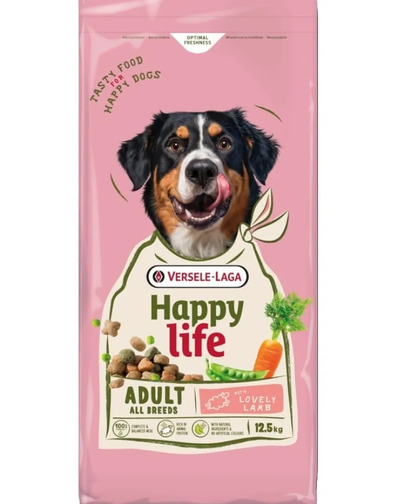 VERSELE-LAGA Happy Life Adult con Agnello 12,5kg cibo per cani con agnello