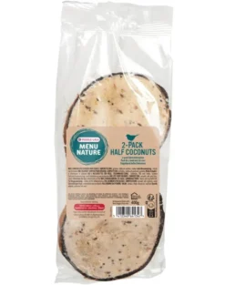 VERSELE-LAGA Menu Nature 2 mezze noci di cocco con ripieno di semi 400g di cibo per uccelli selvatici