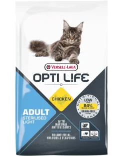 VERSELE-LAGA Opti Life Cat Sterlised/Light Chicken 7.5 kg