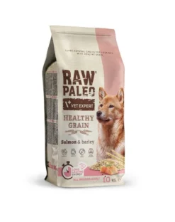 VET EXPERT RAW PALEO Heathy Grain Adult Salmon 10kg con salmone per cani adulti
