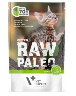 VETEXPERT RAW PALEO Kitten game 100 g cibo umido per gattini a base di carne di cervo