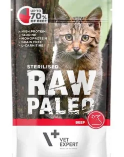 VETEXPERT RAW PALEO Sterilised beef 100g cibo umido per gatti sterilizzati manzo