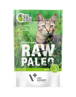 VETEXPERT RAW PALEO Sterilised game 100g cibo umido per gatti sterilizzati carne di cinghiale