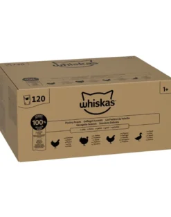 WHISKAS Adult Drobiowa Uczta 120x85 g cibo umido completo per gatti adulti in gelatina