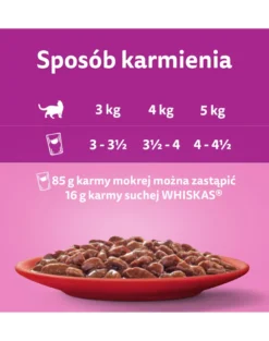 WHISKAS Adult in bustina 85g Alimento umido con manzo in salsa per gatti adulti