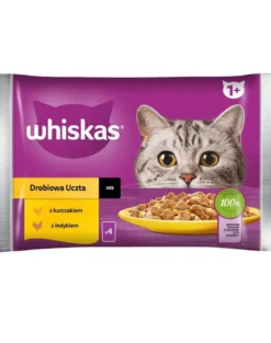 WHISKAS Adult in bustina 85g Alimento umido per gatti adulti pollo e tacchino in salsa