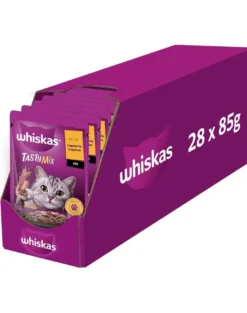 WHISKAS Adult in bustina 28x85g Alimento umido con agnello e tacchino in salsa