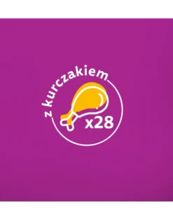 WHISKAS Adult in bustina 28x85g Alimento umido con pollo in gelatina per gatti adulti