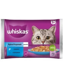 WHISKAS Adult in bustina 52x85g Alimento umido in gelatina con salmone e tonno