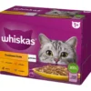 WHISKAS Adult in bustina 12x85g cibo umido in gelatina per gatti adulti pollo, anatra, pollame, tacchino