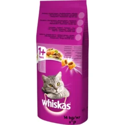 WHISKAS Adult 14kg con manzo e verdure + WHISKAS Adult 14kg con tonno e verdure