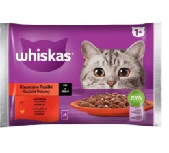 WHISKAS Adult Pasti Classici 52x85g Bocconcini con pollo e manzo in salsa