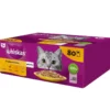 WHISKAS Adult sachet 80x85g Festa di Pollo umida cibo completo per gatti adulti in gelatina pezzi di pollo, anatra, pollame, tacchino