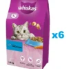 WHISKAS Adult 6x1,4 kg alimento secco completo per gatti adulti con tonno