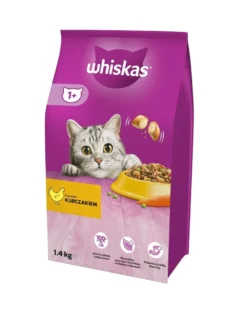 WHISKAS Adult 6x1,4kg Alimento secco completo per gatti adulti con delizioso pollo