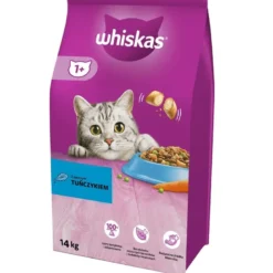 WHISKAS Adult2 x 14kg cibo secco per gatti con tonno e verdure