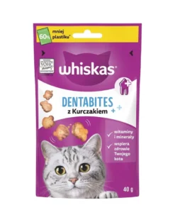WHISKAS Dentabites 6x40g snack per la salute dentale per gatti adulti