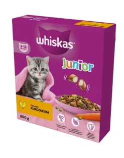 WHISKAS Junior 5x800g Alimento secco completo per gattini con delizioso pollo