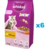 WHISKAS Junior 6x1,4kg alimento secco completo con pollo per gattini