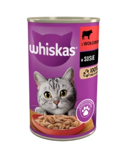 WHISKAS 1+ Manzo in salsa 24x400g