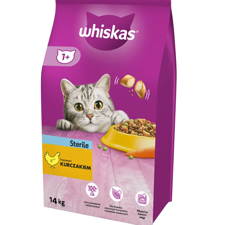 WHISKAS 1+ Sterile Pollo 2 x 14kg