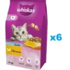 WHISKAS Sterile 6x1,4kg Alimento secco con pollo per gatti adulti sterilizzati