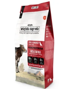 WIEJSKA ZAGRODA Alimento monoproteico con manzo per cani M/L 12 kg
