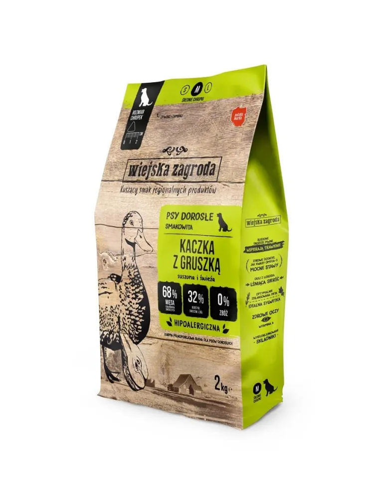 WIEJSKA ZAGRODA Kaczka z gruszką chrupki M 2 kg