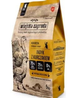 WIEJSKA ZAGRODA Tacchino con pollo per gattini 5 kg