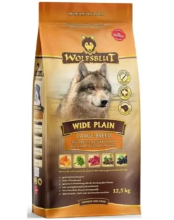 WOLFSBLUT Wide Plain Large Breed Adult per cani allergici di razza grande con carne di cavallo e patate dolci 12,5 kg