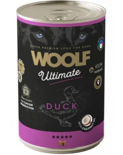 WOOLF Ultimate Adult Dog Duck and Coconut oil 400g cibo umido con anatra e olio di cocco per cani