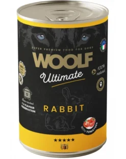 WOOLF Ultimate Adult Dog Rabbit and Tomatoes 400g cibo umido con coniglio e pomodori per cani