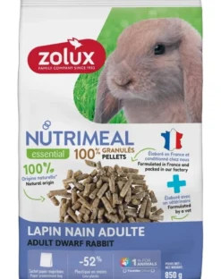 ZOLUX NUTRIMEAL Granulato per coniglietti nani adulti 850g